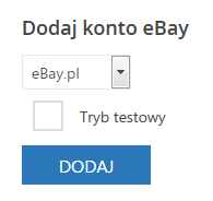 Konfiguracja konta eBay - 3: Wybór serwisu