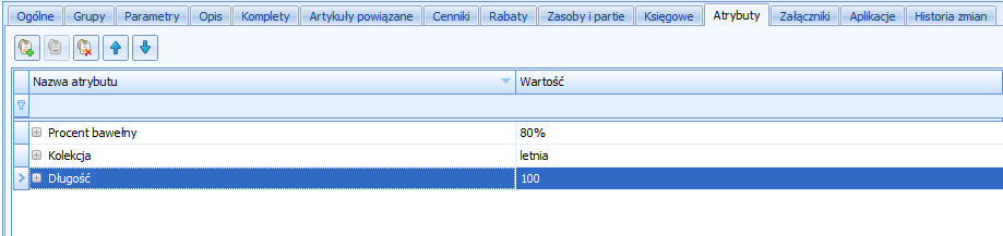 Współpraca z Comarch ERP Altum: 23 - Zakładka atrybuty