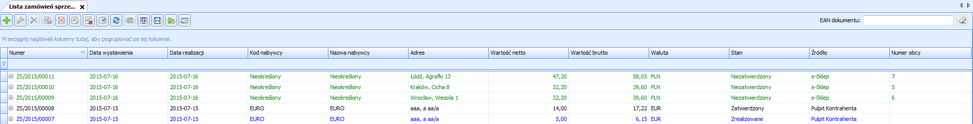 Współpraca z Comarch ERP Altum: 48 - Import zamówień