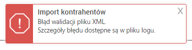 Importy z XML: 3 - Błąd importu kontrahentów