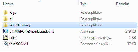 Lokalny katalog sklepu utworzony przez LiquidSync